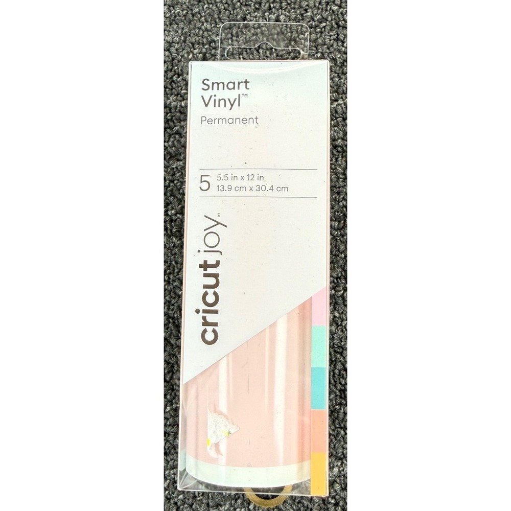 Cricut Joy Smart Vinyl, Permanent, 5 Sheets/5 Colors, 5.5" x 12" ea, "Beachside"